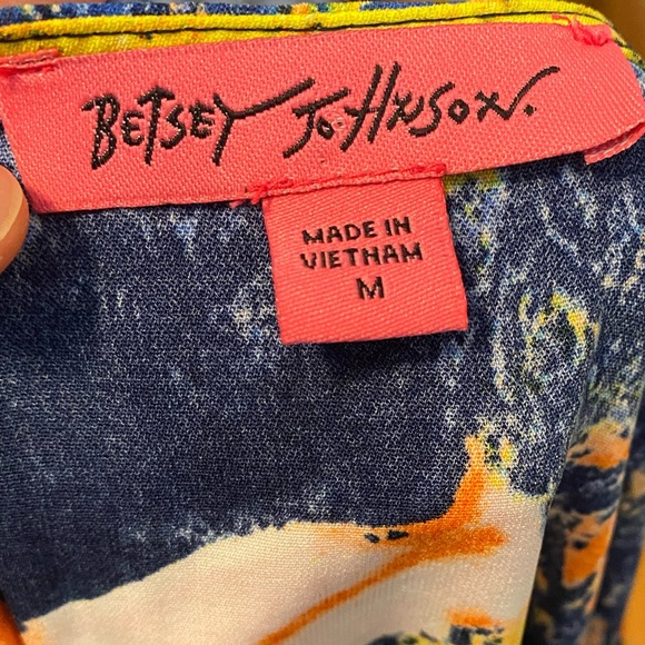 BETSEY JOHNSON Multicolored Flutter Sleeve Top M - Picture 5 of 7